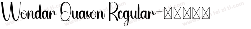 Wondar Quason Regular字体转换
